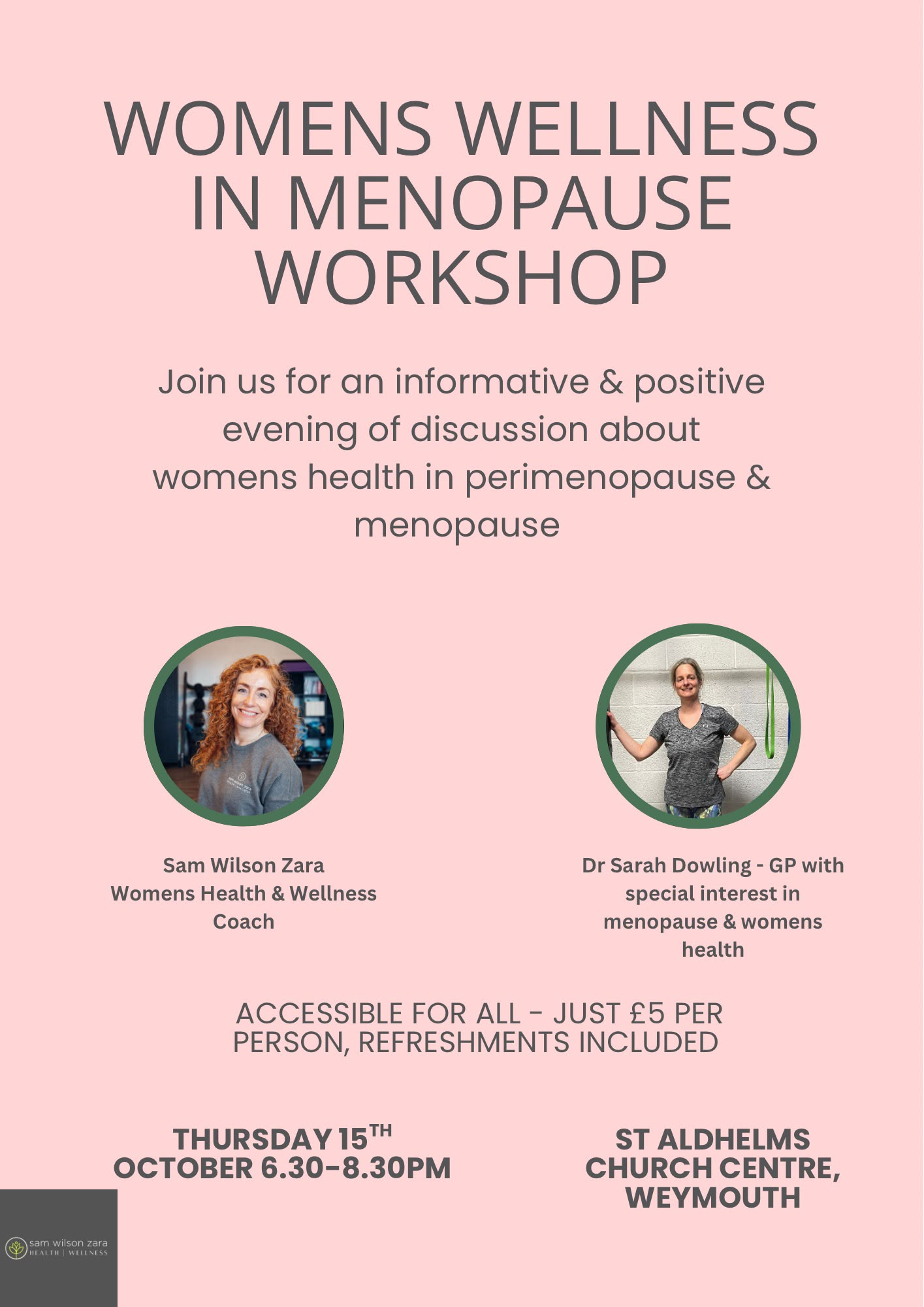 Womens Wellness in Menopause Workshop — poster